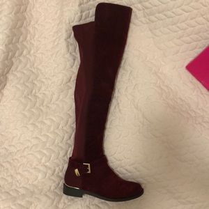 Over the knee burgundy boots-brand new tags on